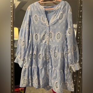 BTFL-Life Blue and White Dress